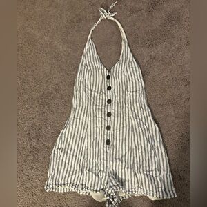 White backless romper